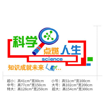 科学教室装饰墙贴创意高中化学物理实验室班级背景墙标语布置贴纸红色