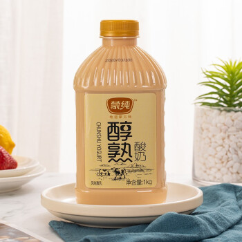 蒙纯醇熟酸奶内蒙古熟酸奶炭烧酸奶风味发酵乳大桶装1kg2桶