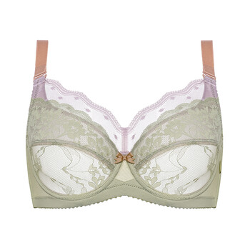显小内衣女薄款全罩杯显瘦缩胸胸罩梦幻岛大码薄文胸抹茶香芋奶冻85c