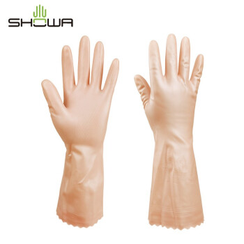 尚和手套（SHOWA）清洁手套 防水耐磨加长款手套 厨房保暖清洁手套 丝滑款 M 35cm 710250