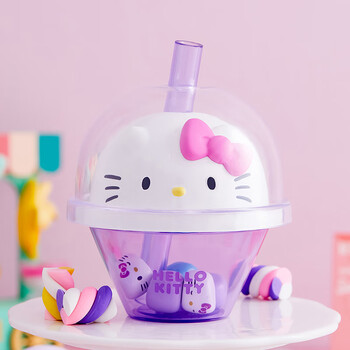 三丽鸥家族芋圆奶茶系列盲盒凯蒂猫库洛米帕恰狗周边摆件礼物确认款拆