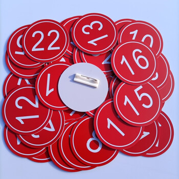 塑料数字牌模特胸腰牌 多尺寸可选 下单备注您需要的颜色 默认红色 带