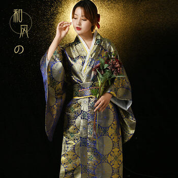 日式和服正装日本女金丝锦缎古装传统改良浴衣舞台cos动漫花魁演出服