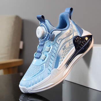 儿童运动鞋2024春秋季新款旋转扣男童网面透气老爹鞋男孩跑鞋薄款牛仔