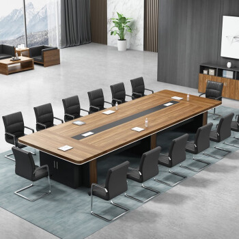 曼尊会议桌长桌简约现代办公家具6人8人10人板式大小型长条桌洽谈桌