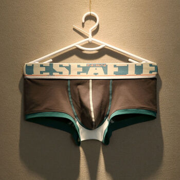 过也断码清货7e男士内裤简约文艺性感青年个性韩版潮男平角裤1575咖1