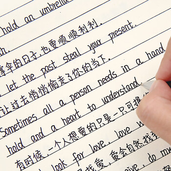 turbowmy新款中英文英语字帖女生字体漂亮练字帖练字大学生成年男行书