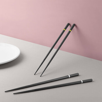 陶瓷筷子两双装筷子2双情侣款一对家用分人合金防滑创意个性可爱高档