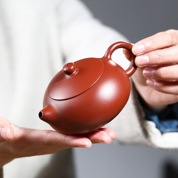 汀若紫砂壶西施壶名家手工茶具家用礼品泡茶器 沈惠芳 扁西施 大红袍