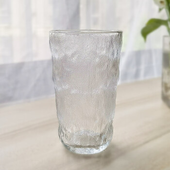 水杯渐变色高颜值男女夏果汁饮料杯子啤酒杯子 透明白冰川杯高款300ml