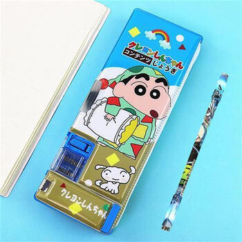 安格里文具盒小学生男女可爱皮卡丘笔盒儿童自动多功能塑料铅笔盒蜡笔