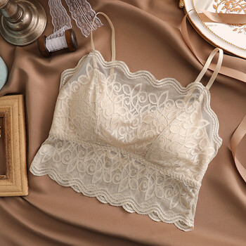 朴谱poovpuvo蕾丝抹胸内衣女无钢圈抹胸性感聚拢防走光外穿吊带背心式