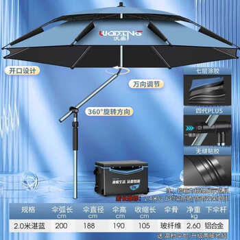 防雨防晒钓伞户外加厚垂钓遮阳伞 0米 四代plus-一键启【图片 价格
