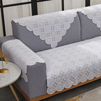 沙发巾蕾丝加厚防滑靠背巾扶手盖布沙发垫三角巾布艺沙发套罩搭巾