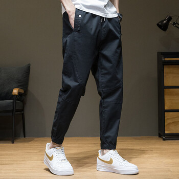 依郎酷束脚休闲裤男宽松大码男装九分裤男士哈伦裤男生夏季薄款潮牌