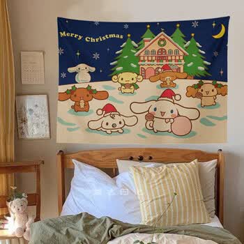 玉桂狗挂布玉桂狗卡通挂布可爱卡通房间墙面装饰布租房好物复古宿舍