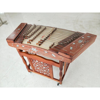 印花雕花401/402扬琴教学考级用乐器 酸枝木贝雕402扬琴