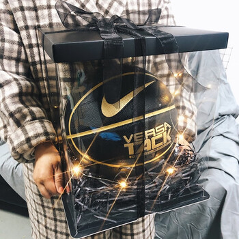 桔梗缘 礼物盒大号空盒装篮球鞋礼盒篮球透明包装盒抖音diy手工ins风