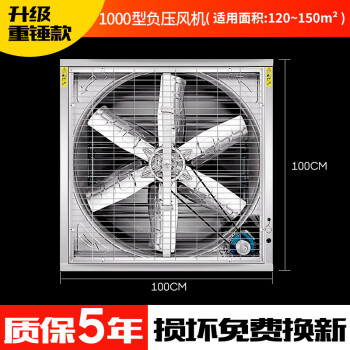 抽風機養殖場排氣扇 1000型重錘款/厚40cm更大風量 220v/兩相電/單相