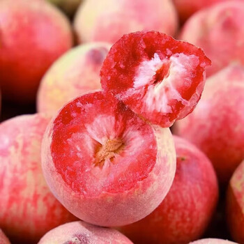 白衣鲜人 湖北红心血桃3斤中小果 新鲜水果桃子当季毛桃脆桃水蜜桃子