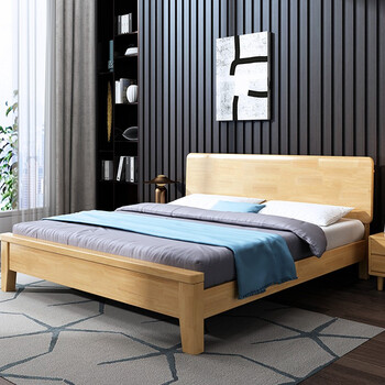自然元素 床 北欧实木床1.8米双人床公寓1.