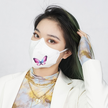 香港foison扶昇kn95口罩独立包装国潮个性潮流防护蝴蝶款时尚防晒轻薄