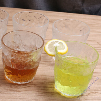 茵迈日系冰川纹玻璃杯简约北欧风玻璃水杯高颜值洋酒