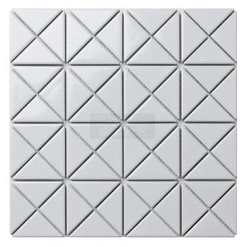 瓷小白砖 三角型图案瓷砖 白色厨房墙砖 卫生间地砖阳台砖 【大三角】