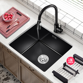台下盆水槽纳米黑色洗菜盆厨房吧台嵌入式小号收藏购物车享受优先发货