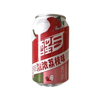 醒目荔枝味汽水330ml听装碳酸饮料易拉罐饮品12罐