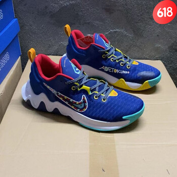 linikerb新款字母哥支线团队篮球鞋白蓝红防滑缓震实战气垫男女运动鞋