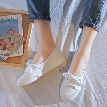 mare森马集团鞋子女运动休闲鞋女配裙子的小白鞋秋新款浅口帆布鞋女