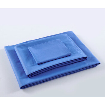 上下铺单人床被罩床上用品靠蓝色加厚全棉面料单人床三件套150x200cm
