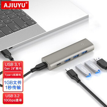 AJIUYU USB-CչƻʼǱType-cתMacBookProHDMIͶӰ 10GbpsType-cתUSB3.2 ƻMac Pro/ Mac miniһ