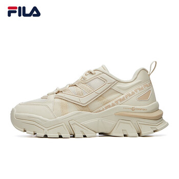 fila斐乐官方sofia老爹鞋女2021春新款休闲时尚运动鞋鱼刺三代米色sc