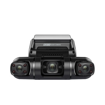 汽车行车记录仪360全景 停车监控24小时防划车前后双摄车载摄像头 银