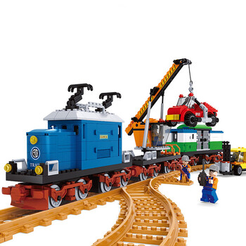 25709载车火车积木拼装