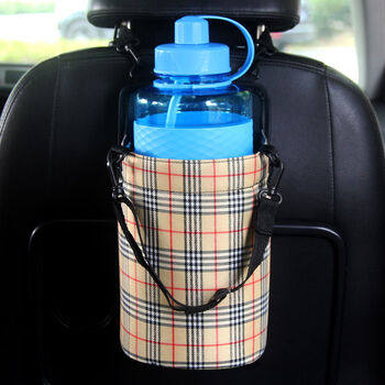 车载水杯架车载放暖壶固定座车用大水壶支架悬挂收纳袋汽车货车内热