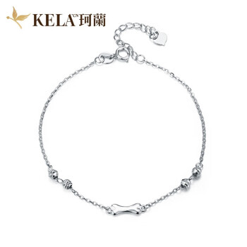 珂兰 白18K金手链/时尚手链女款 骨头链Q 白18k 约1.6g左右 KLSW028147