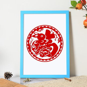 创意剪纸画框装裱手工diy作品展示框实木福字框十字绣装饰画相框 天