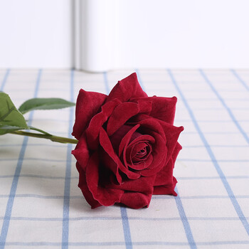 花永生花塑料花束家居摆件假花客厅餐桌插花干花摆设装饰 贵妃玫瑰