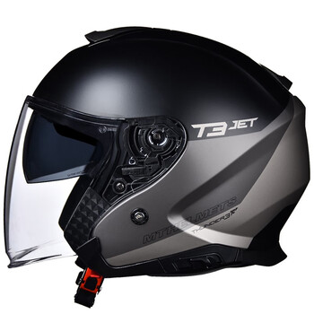 西班牙mt头盔雷神半覆式摩托车男女骑士电动踏板车双镜片半盔夏季安全