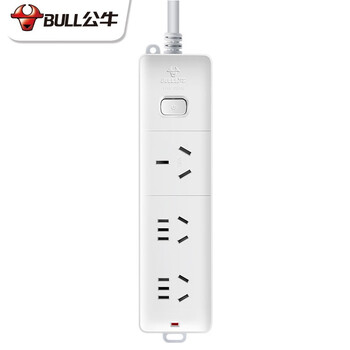 公牛16a空调专用插座电暖器插板加长延长线4000w大功率插排油汀插线板接线板排插16安大孔拖线板