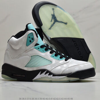 air 乔 5 aj5 郭艾伦 雪豹 白绿 3m反光 cn2932-100 雪豹 40.