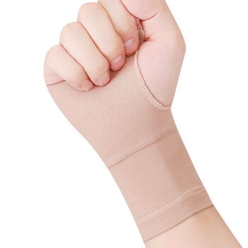 薄款运动扭伤防护手腕套透气拉伤护手掌肤色一对装m手踝周长1315厘米