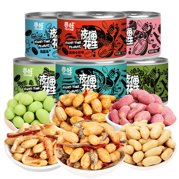 橙伯乐春旺夜猫花生麻辣小鱼小虾多味花生米香脆夜宵零食怪味豆102g 罐麻辣小鱼味2罐 麻辣小虾味2罐 图片价格品牌报价 京东