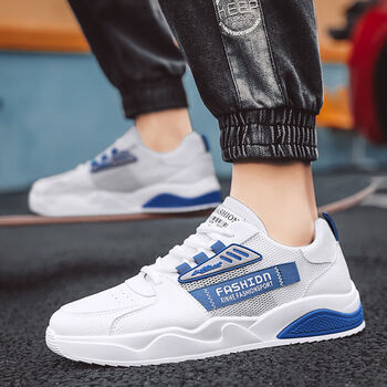 361361男鞋夏季透气薄款网眼镂空运动休闲网面防臭老爹网鞋男款夏天白