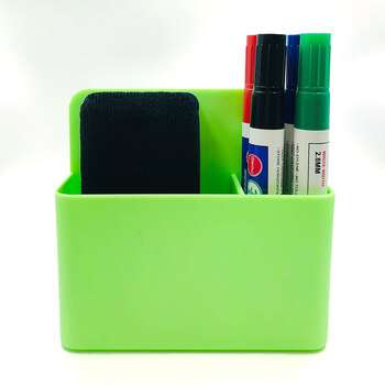 得力定制 磁性笔筒粉笔收纳盒黑板壁挂式磁铁笔盒磁力可挂可磁吸 大号