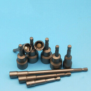 手电钻套筒7批头套筒内外六角钻尾自攻螺丝钉套筒燕尾丝套筒8个mm 65