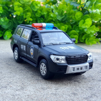 奧迪警車 1:32奧迪a8警車合金汽車模型仿真金屬玩具車聲光回力警察車